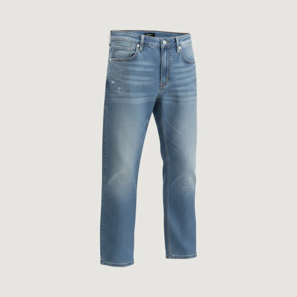 Flying Machine Mens Regular Straight Bruce Wash Blue Denim Jeans Size‎ 30